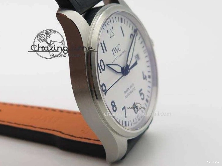 MIROTIME 0825 Fashionable Mark XVIII IW327002 V6F Best Edition White Dial On Black Leather Strap A 7312